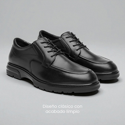 Derby Casual Flexi para Hombre Estilo 419503 Negro