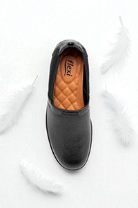 Slip On Con Detalle De Malla Y Elástico Flexi para Mujer con Plantilla Comfort Pad Estilo 45606 Negro