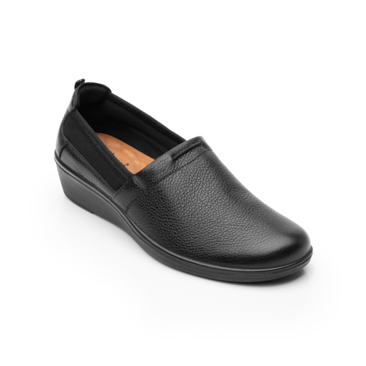 Slip On Con Detalle De Malla Y Elástico Flexi para Mujer con Plantilla Comfort Pad Estilo 45606 Negro