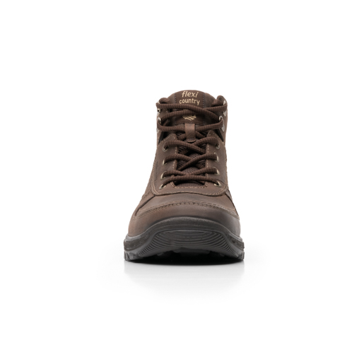 Bota Para Outdoor Flexi Country Con Piel Graneada Para Hombre - Estilo 66514 Chocolate