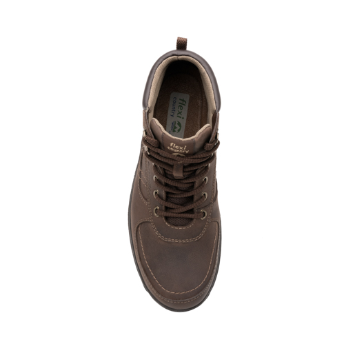 Bota Para Outdoor Flexi Country Con Piel Graneada Para Hombre - Estilo 66514 Chocolate