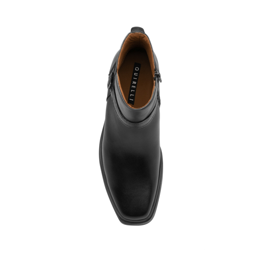 Botín Semivestir Quirelli para Hombre con corte acojinado Estilo 701306 Negro