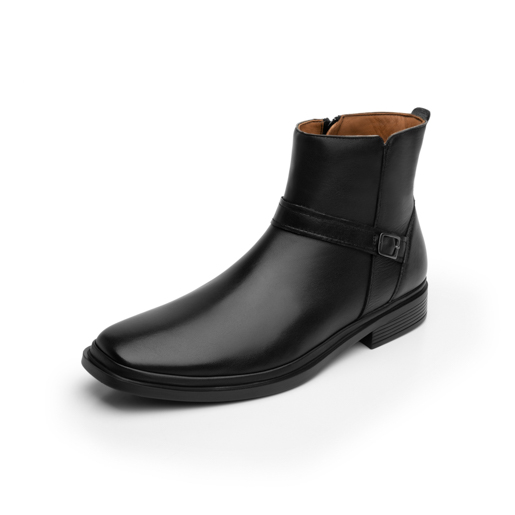 Botín Semivestir Quirelli para Hombre con corte acojinado Estilo 701306 Negro