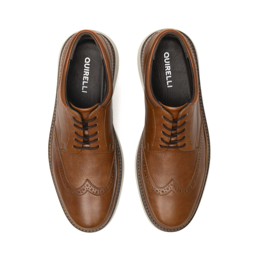 Calzado Vestir Casual Quirelli para Hombre con Corte California Estilo 705702 Tan