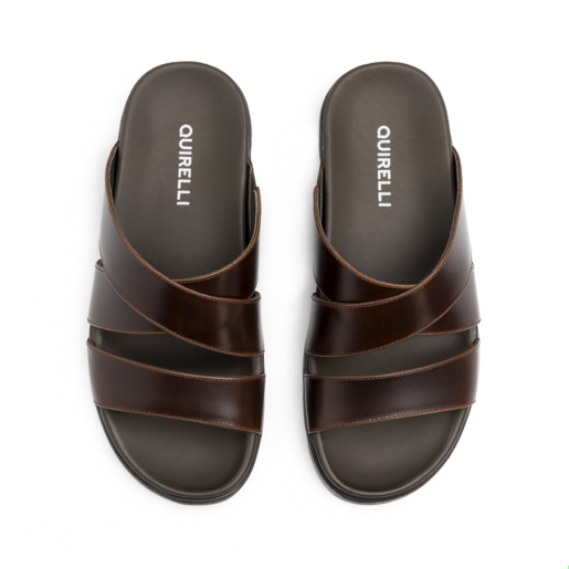 Sandalia Semivestir Quirelli para Hombre con Anatomic Pad Estilo 706804 Tan