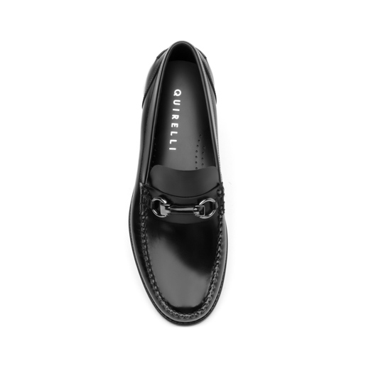 Mocasín Con Herraje Quirelli para Hombre con 100% piel Estilo 87906 Negro