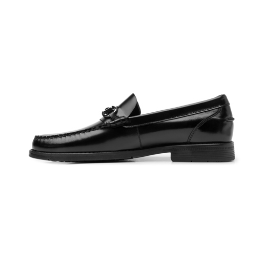 Mocasín Con Herraje Quirelli para Hombre con 100% piel Estilo 87906 Negro