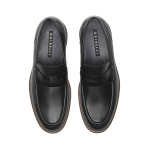 Calzado Vestir Casual Quirelli para Hombre con 100% Piel Estilo 88617 Negro
