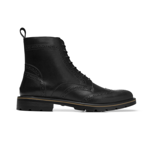 Botín De Piel Quirelli para Hombre Estilo 88622 Negro