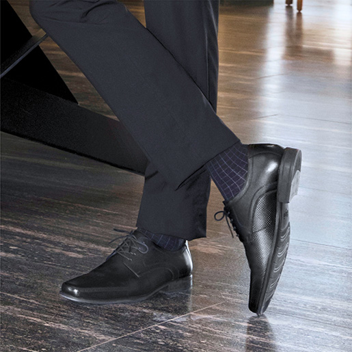 Derby Con Agujetas Flexi para Hombre Estilo 90718 Negro