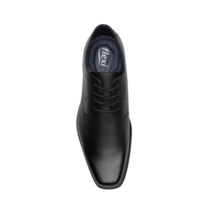 Derby Con Agujetas Flexi para Hombre Estilo 90718 Negro