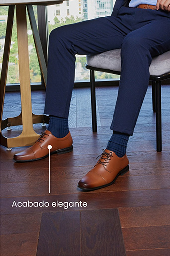 Derby Vestir Flexi para Hombre Estilo 90725 Negro